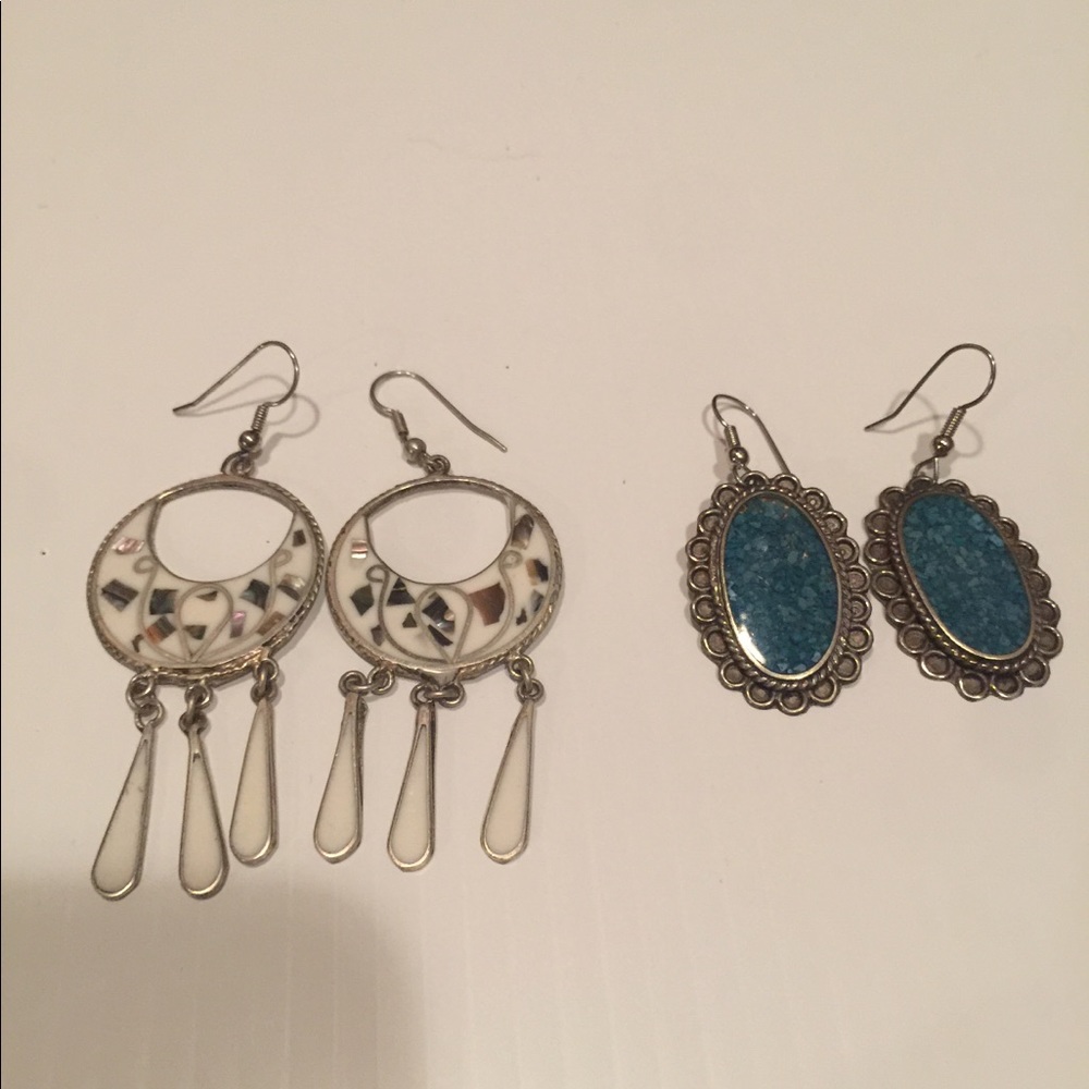 ‼️  2 for $20 Vintage Alpaca Mexico earrings